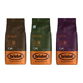 Kavos pupelių rinkinys Bristot Sublime, Buongusto, Rainforest 3 kg