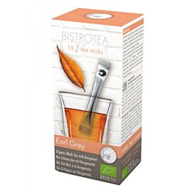 Ekologiška juodoji arbata Bistrotea “Earl Grey” 15 vnt. (lazdelės)