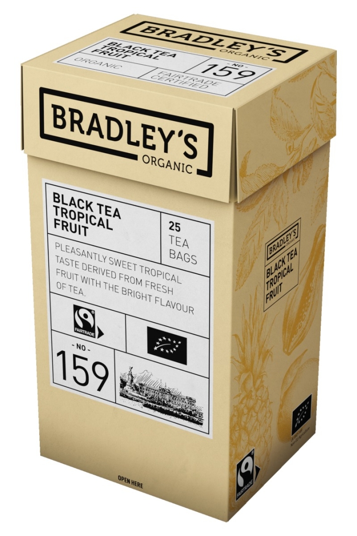 Bradley's juodoji arbata Tropical Fruit, 25 pak.