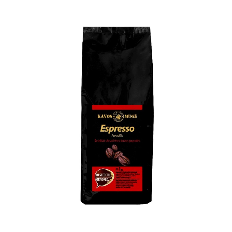 Kavos pupelės Kavos Mugės Espresso Paradizzo (šviežiai skrudinta) 1kg.