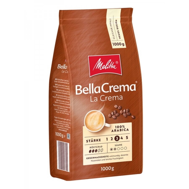 Kavos pupelės Melitta BELLA CREMA LACREMA  1kg.