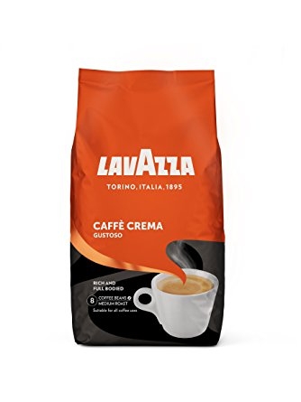 Kavos pupelės Lavazza caffe crema gustoso 1kg.